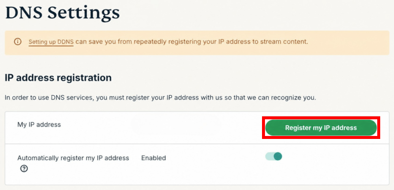 ExpressVPN register your IP address