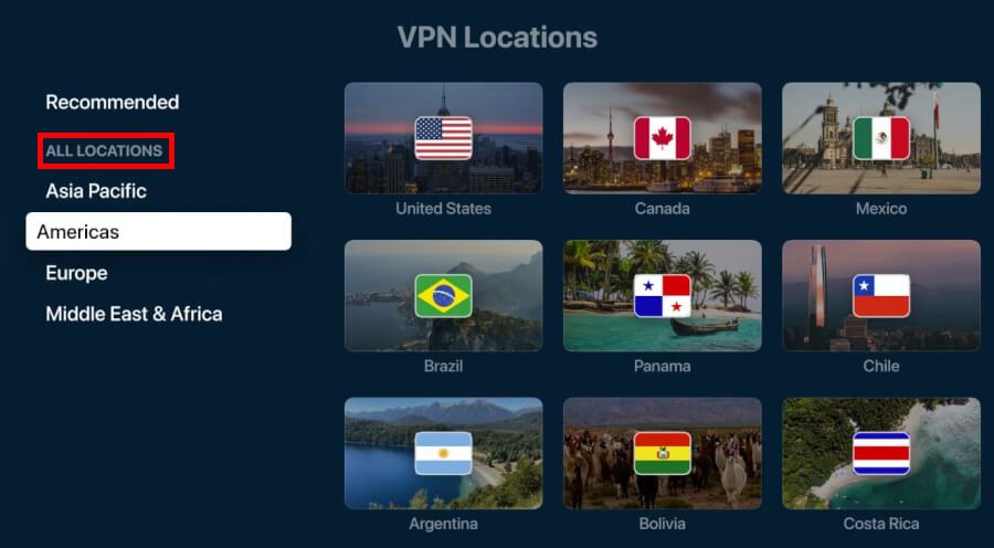 ExpressVPN server locations
