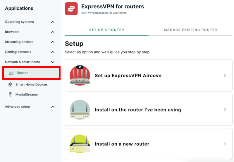 ExpressVPN set up ExpressVPN on routers