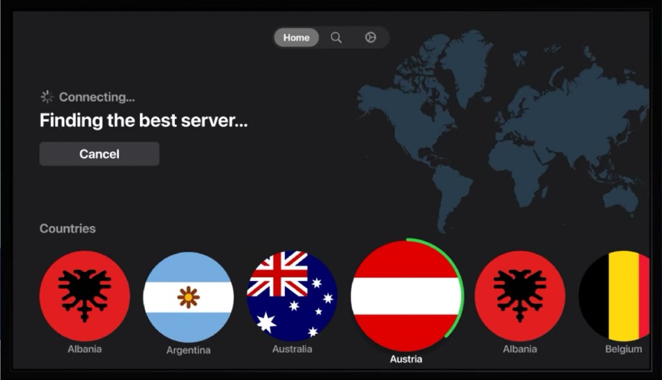 NordVPN Apple TV app