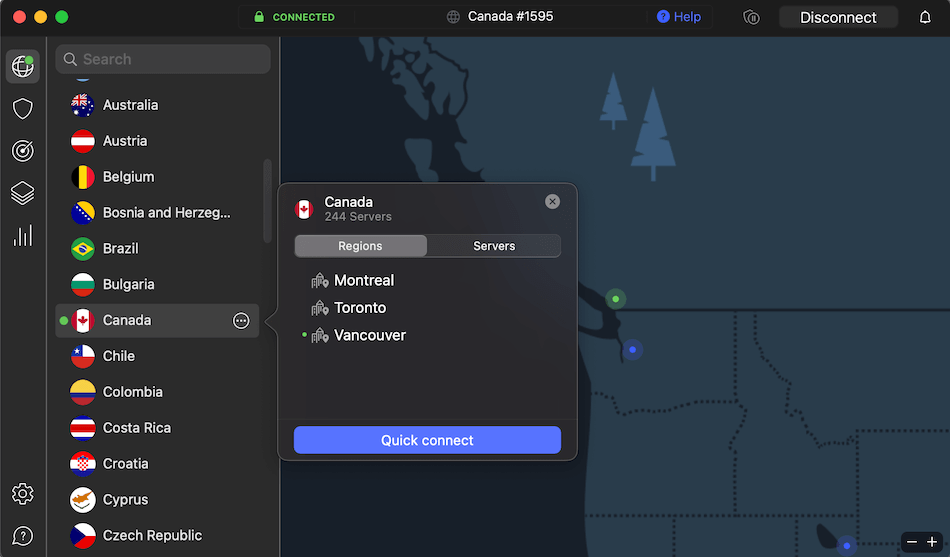 NordVPN Canada servers