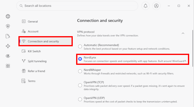 NordVPN NordLynx protocol