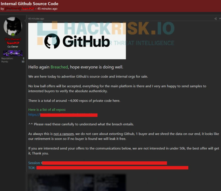 GitHub confirms internal repository theft as TeamPCP claims attack