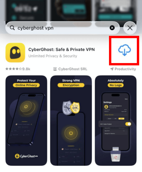 CyberGhost for iOS download