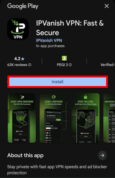 IPVanish mobile app in App Store