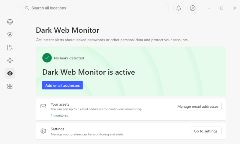 NordVPN dark web monitor