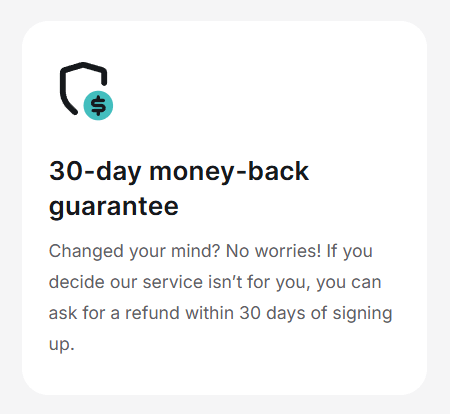Surfshark 30-day money-back guarantee