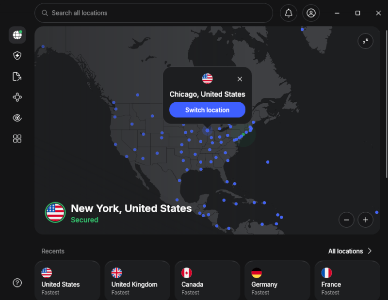 NordVPN Windows app