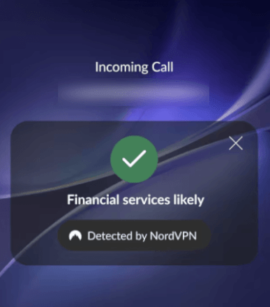 NordVPN scam call protection 1