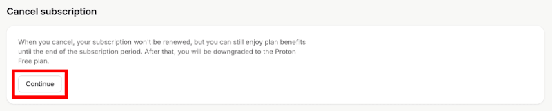 Proton VPN cancel